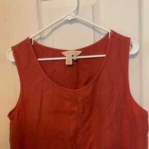 The Territory Ahead - Size Large - Orange Linen Dress